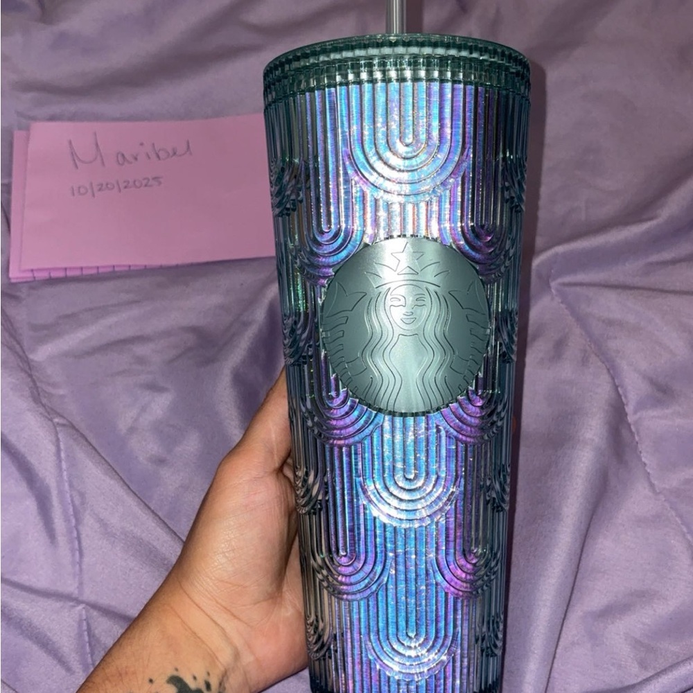 Starbucks Holographic Blue Tumbler